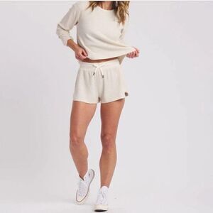 Feat Treecell Waffle knit Shorts Cream Ivory